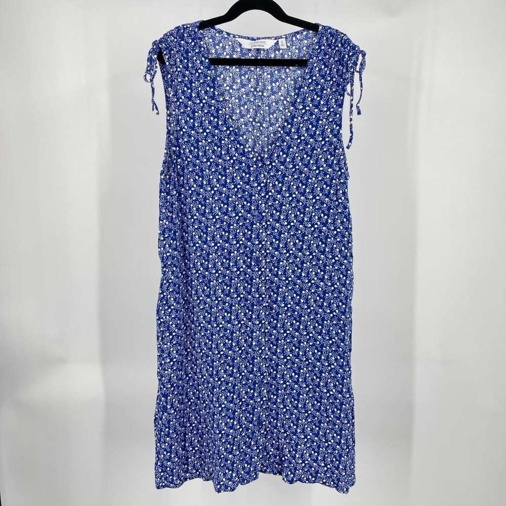& Other Stories Coastal Ditzy‎ Floral Dress Sleeveless Button Down V Neck 2 XS